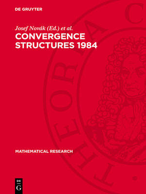 cover image of Convergence Structures 1984